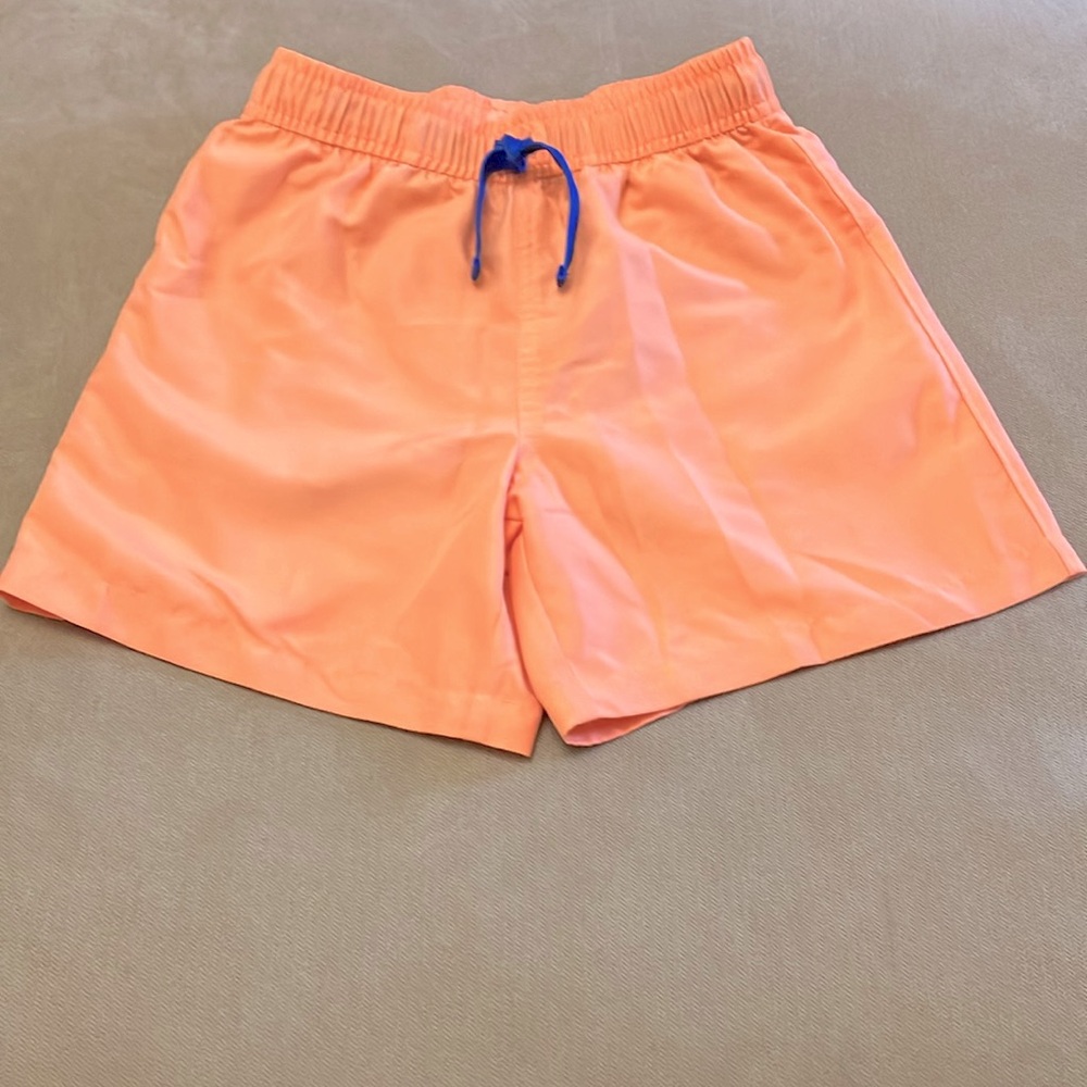 Primary Swim Shorts with Mesh Lining, Orange, Size 8/9